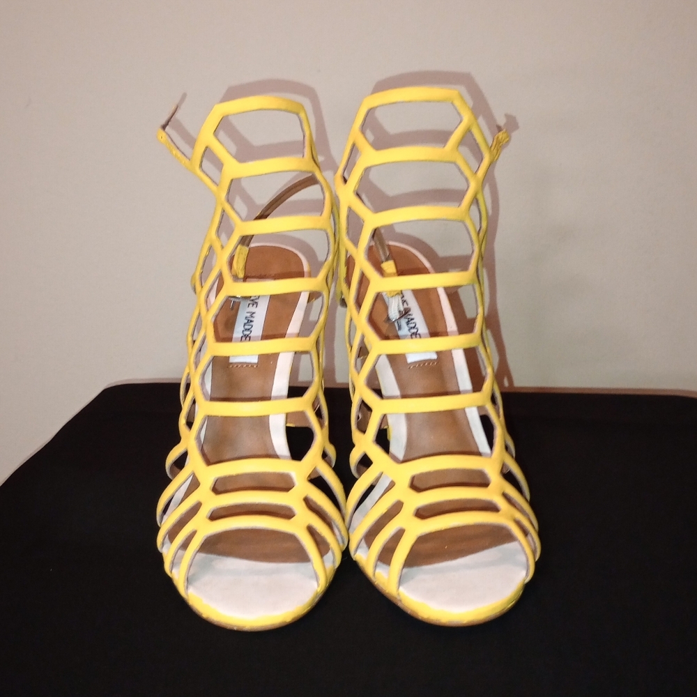 Bee-utiful Hand Painted Steve Madden Heeled Sandals